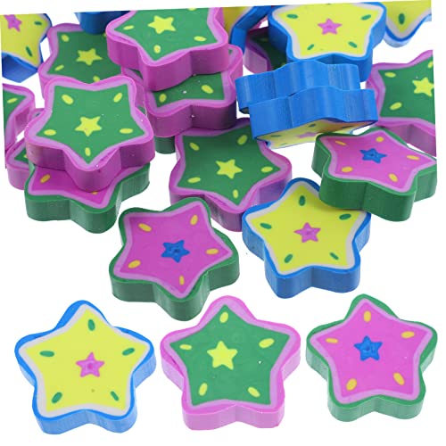 Uonlytech 32 Stück Pentagramm Eraser Schule Schulbedarf Multipack Whiteboard-radierer Karikatur Geformt Block-radierer Süßes Briefpapier Student in Schreibwaren Gummi von Uonlytech