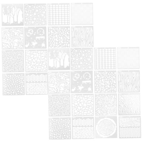 Uonlytech 32Stücke Teiliges Schablonen für Wand und Bodenmalerei Wiederverwendbare DIY Malvorlagen Pet für Graffiti Dekoration und Kunstprojekte für Erwachsene Uonlytech 32Stücke Teiliges Schablonen für Wand und Bodenmalerei Wiederverwendbare DIY Malvorlagen Pet für Graffiti Dekoration und Kunstprojekte für Erwachsene von Uonlytech