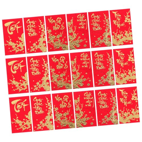 Uonlytech 36 Rote Neujahrsumschläge Roter Umschlag Vietnamesischen Mondjahr 2026 – Traditionelles Und Design Für Und Firmenfeiern von Uonlytech
