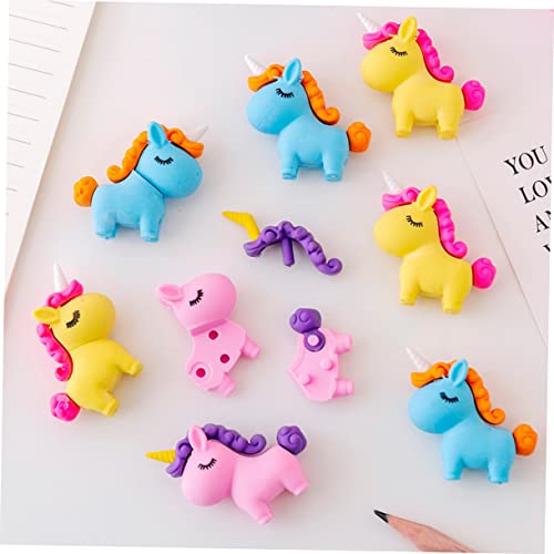 Uonlytech 36 Stück Cartoon Einhorn Radiergummis Praktische Mini Radierer für Süßes Design für Schule und Zuhause Leicht und Einfach zu Handhaben für Kreative Bastelarbeiten von Uonlytech