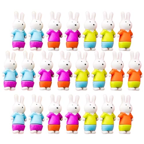 Uonlytech 36 Stück Cartoon Kaninchengummi Schule Klein Hase Klassenzimmer Für Spaß Süße Mini-radierer Mini -tierrotler Kindergummi Kindergäuer Radiergummi von Uonlytech