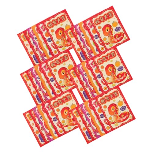 Uonlytech 36 Stück Cartoon-schlangenumschlag Neujahr Geldbeutel Neujahrsgeschenk Glück Geldbeutel Umschlag Für Das Schlangenjahr Geldumschläge Geldbeutel 2025 Papier Rot von Uonlytech