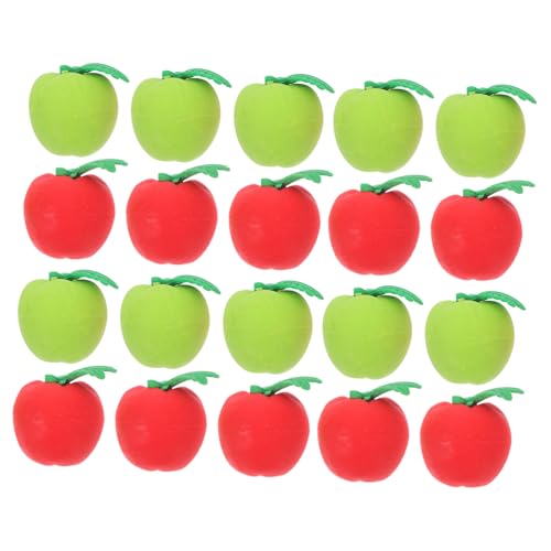 Uonlytech 36 Stück Teiliges Apfel Radiergummi Fruchtmotiv Bunte Schulbelohnung für Schüler Lehrer Schreibtischzubehör Kindgerechte Mathe Hilfsmittel Partypreise von Uonlytech