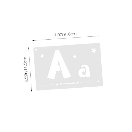 Uonlytech 36 Stück Teiliges Stencil aus Strapazierfähigem Pet kunststoff Wiederverwendbare Buchstaben Zahlenschablonen für DIY Malerei Klare Muster für Personalisierte Bastelprojekte Leicht von Uonlytech