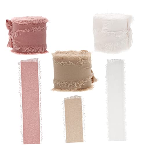 Uonlytech 3Rollen Hochzeitsverpackungsband Chiffon Geschenkband Für Geschenkboxen Und DIY Dekoration Für Hochzeiten Geburtstagsfeiern Und Bastelprojekte Uonlytech 3Rollen Hochzeitsverpackungsband Chiffon Geschenkband Für Geschenkboxen Und DIY Dekoration Für Hochzeiten Geburtstagsfeiern Und Bastelprojekte von Uonlytech