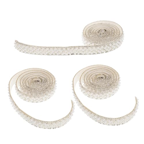 Uonlytech 3Rollen Perlen Strassband Breit Selbstklebendes Kristall Dekorationsband DIY Rhinestone Wrap für Hochzeit Geburtstag Party Luxuriös Glänzendes Perlenschmuck Band Uonlytech 3Rollen Perlen Strassband Breit Selbstklebendes Kristall Dekorationsband DIY Rhinestone Wrap für Hochzeit Geburtstag Party Luxuriös Glänzendes Perlenschmuck Band von Uonlytech