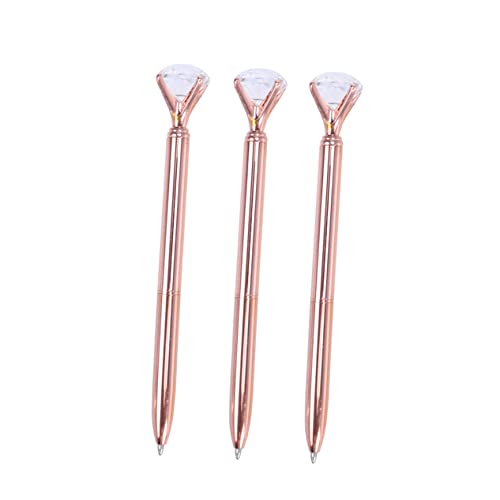 Uonlytech 3Stücke Kugelschreiber mit Großem Diamant Metall Stifte für Schule und Büro Rosa Goldene Schreibgeräte für Freunde und Familie Langlebig und Elegant Uonlytech 3Stücke Kugelschreiber mit Großem Diamant Metall Stifte für Schule und Büro Rosa Goldene Schreibgeräte für Freunde und Familie Langlebig und Elegant von Uonlytech