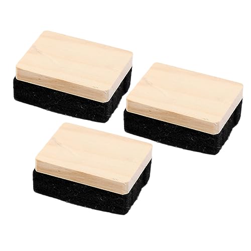 Uonlytech 3Stücke Tafelradierer aus Holz und Filz Trocken Abwischbar für und Lehrzwecke Handlich und Langlebig Vielseitiger Kreidetafel Radierer von Uonlytech