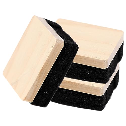Uonlytech 3Stücke Teiliges Schwarzer Radiergummis aus Holz Praktische Tafellöscher für Klassenzimmer und Langlebig und Platzsparend für Weiße und Schwarze Tafeln von Uonlytech