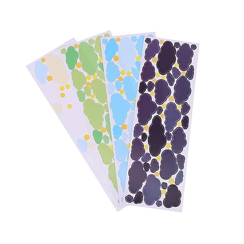 Uonlytech 4 Blätter Diy Tagebuch Dekorationsaufkleber Wolkenmuster für Scrapbook Notizbuch Langlebig Vielseitig und Farbecht für Kreative Bastelprojekte von Uonlytech