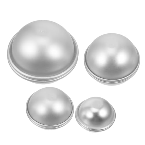 Uonlytech 4 Paare Aluminium Halbkugel Backform Teiliges für Diy Badekugeln und Bastelarbeiten Langlebige und Wiederverwendbare Gießform für Backprojekte und Handgemachte Uonlytech 4 Paare Aluminium Halbkugel Backform Teiliges für Diy Badekugeln und Bastelarbeiten Langlebige und Wiederverwendbare Gießform für Backprojekte und Handgemachte von Uonlytech