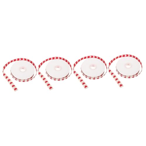 Uonlytech 4 Rollen Band für Geschenkverpackung Herzen Bänder zum Basteln Valentinstag dekoratives Band seidenband ribbon gestaltetes Geschenkband gestaltetes Paketband Polyester Baumwolle von Uonlytech