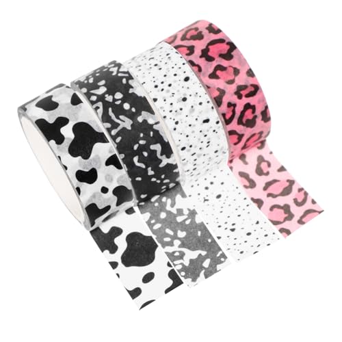 Uonlytech 4 Rollen Cartoon-taschenband Sammelalbum Liefert Dekoratives Washi Tape Scrapbook- Scrapbooking Washi Tape Diy Klebeband Dekorative Klebebänder Papier von Uonlytech