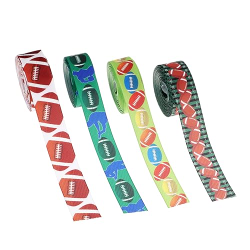 Uonlytech 4 Rollen Fußball Muster Geschenkband Bastelband für Dekoration Verpackung und Kunsthandwerk Langlebiges und Sicheres Material Yards pro für Partys und Uonlytech 4 Rollen Fußball Muster Geschenkband Bastelband für Dekoration Verpackung und Kunsthandwerk Langlebiges und Sicheres Material Yards pro für Partys und von Uonlytech