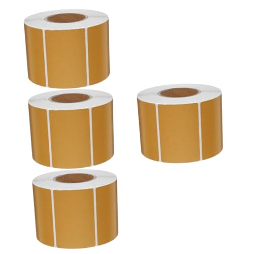 Uonlytech 4 Rollen Thermoetikettenpapier Thermal- Name Versandetikettenpapier Thermal -Drucker -Etikettenaufkleber Thermalpapier Thermaldruckpapier kleine Etiketten Thermopapier Braun von Uonlytech
