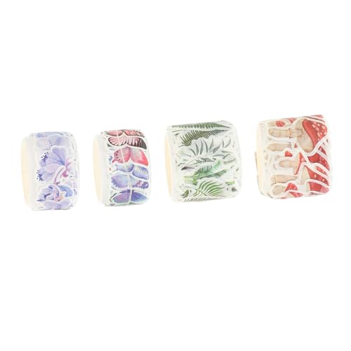 Uonlytech 4 Rollen Vintage Diy Klebebänder Scrapbooking Washi Tape Dekorative Aufkleber für Journals und Bastelprojekte Designideen für Erwachsene von Uonlytech
