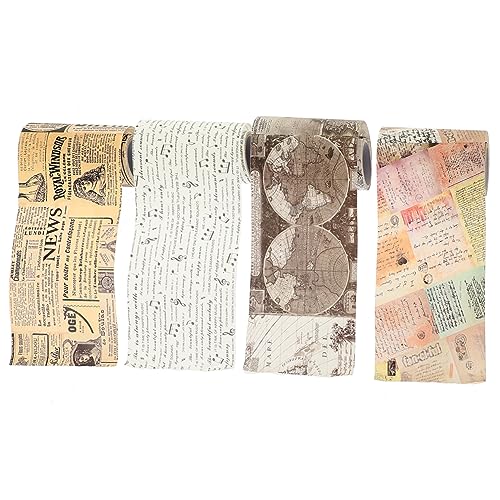 Uonlytech 4 Rollen Washi Tape Dekoratives Klebeband für Diy Bastelprojekte Scrapbooking Handaccount und Geschenkverpackung pro Rolle Einfach zu Verwenden und Wiederverwendbar von Uonlytech