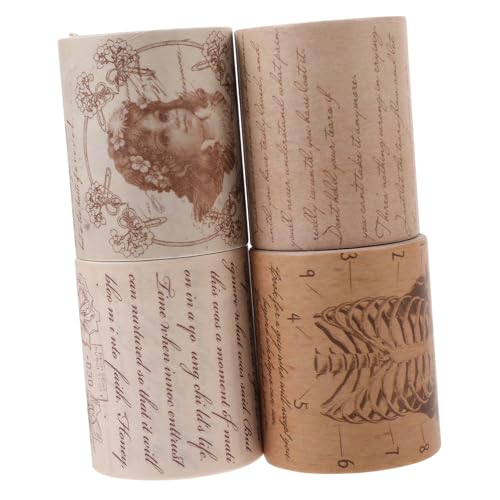 Uonlytech 4 Rollen Washi Tape Vintage Masking Tape für Scrapbooking Diy Dekoration für Kalender Tagebuch und Projekte Uonlytech 4 Rollen Washi Tape Vintage Masking Tape für Scrapbooking Diy Dekoration für Kalender Tagebuch und Projekte von Uonlytech