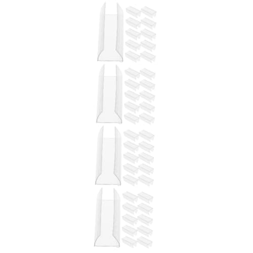 Uonlytech 4 Sätze Bar Clip Schild Anzeige Regaletikettenhalter Für Einzelhandel Tag-display-halter Warenzeichenhalter Zeichen Stehen Pvc Transparent 60 Stück * 4 von Uonlytech
