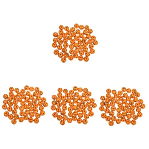 Uonlytech 4 Sätze Basketball Holzperlen Diy Bastelperlen Natürlichem Holz Kreative Gefärbte Spacer Beads Für Schmuckherstellung Für Armbänder Und 50 Stück * 4 von Uonlytech