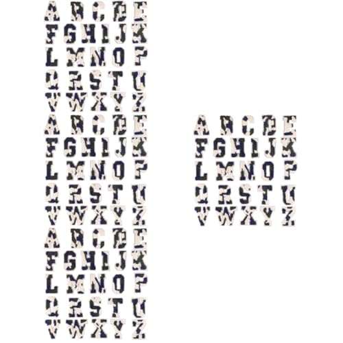 Uonlytech 4 Sätze Bestickte Alphabet Stoffaufkleber Chenille Buchstaben Patches Zum Aufnähen Kleidungsapplikationen Kleidungsflicken Für Löcher Hitze DIY Stoff Süße 26 Stücke * 4 von Uonlytech