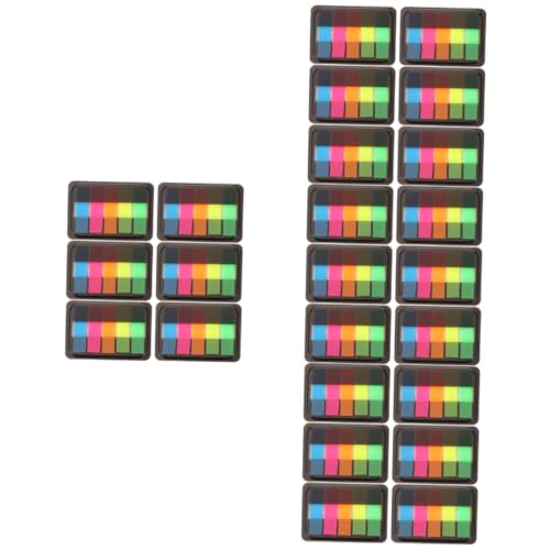 Uonlytech 4 Sätze Boxen Mit Lese Markierungstab Stickern Praktische Haftnotizen Annotieren Fluoreszierende Seitenmarker Für Schule Büro Und Zuhause Sortiert 6boxen*4 von Uonlytech