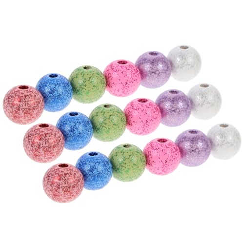 Uonlytech 4 Sätze Bunte Holzperlen Diy Holzperlen Für Schmuck Basteln Und Handarbeiten Hochwertigem Holz Für Armbänder Und Anhänger 60 Stück * 4 von Uonlytech