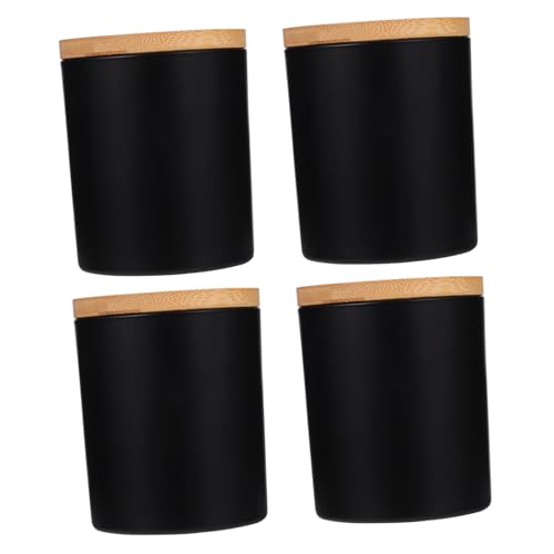 Uonlytech 4 Sätze Diy Kerzenherstellung Kerzengläser mit Bambusdeckel Aromatherapie Dosen für Projekte für Schlafzimmer Wohnzimmer und Büro Einzigartiges Design für Besondere Anlässe von Uonlytech