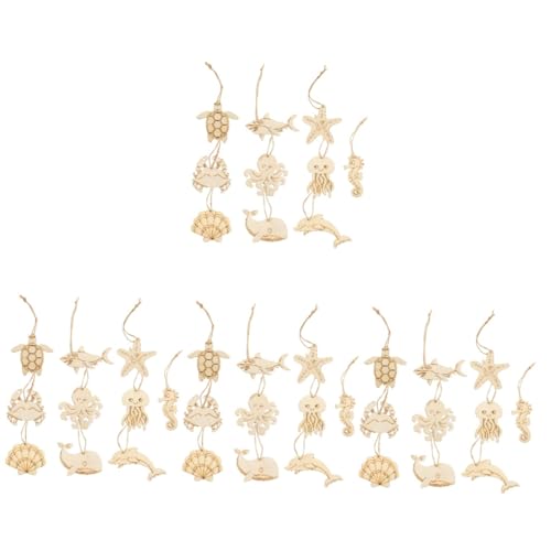 Uonlytech 4 Sätze Diy -holzscheiben Thematisiert Dekorationen Tiere Ornamente Handgefertigt Geformt Erzähler Schüttgut Strand Küsten Groß Sammelalbum Qualle Dein Hanfseil Beige 60 Stück * 4 von Uonlytech