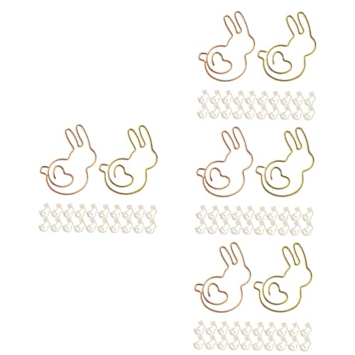 Uonlytech 4 Sätze Dokumentpapierclips Schreibwaren Mini-büroklammer Tierische Büroklammern Mit Geformt Büro Büroklammern Entzückende Häschen-büroklammern Stahl 30 Stück * 4 von Uonlytech