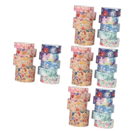 Uonlytech 4 Sätze Frischer Blumenmuster Washi Tape Dekoratives Klebeband Für Scrapbooking Diy Bastelprojekte Journaling Und 9 Rollen * 4 von Uonlytech