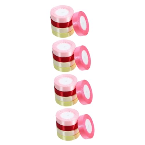 Uonlytech 4 Sätze Geschenkverpackungsband Dekoration Bunt Für Weihnachten Seide Organza Die Lang Stoff Sortiert Farbverlaufsbänder Multi Glänzend Chiffon Paket Polyester 5 Rollen * 4 von Uonlytech