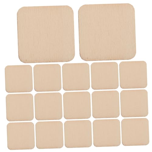 Uonlytech 4 Sätze Holzquadrate Hochwertigem Holz Für Diy Projekte Unvollendete Holzstücke Zum Bemalen Und Basteln Quadratische Holzblanks Für Arbeiten 100 Stück * 4 von Uonlytech