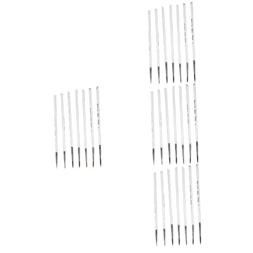 Uonlytech 4 Sätze Malstift-set Miniatur Pigment Wasser Kunst Malen Bürsten Detail-pinsel Detailmalpinsel Detail-aquarellpinsel Kleiner Pinsel Detailpinsel Aus Nylon Nylonwolle 11 Stücke * 4 von Uonlytech
