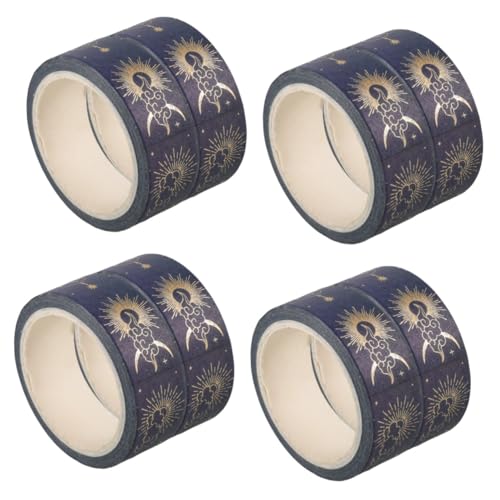 Uonlytech 4 Sätze Mehrzweck Washi Tape Streifen Journaling Scrapbook Tape Süßes Tape Zubehör Scrapbook Bastelband Dekorative Klebebänder Bastelaufkleber Blaues 2 Rollen * 4 von Uonlytech
