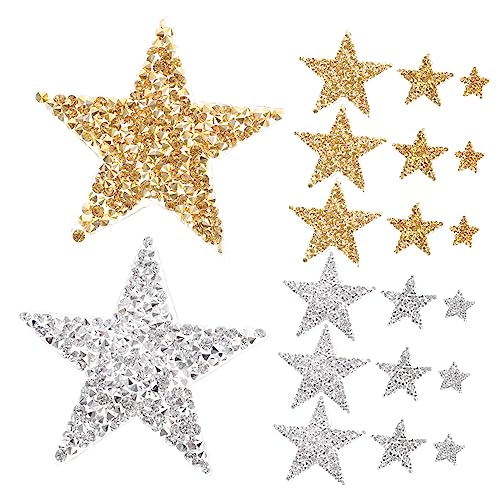 Uonlytech 4 Sätze Multifunktionale Stern Patches Für Kleidung Glitzernde Bügelflicken Selbstklebend Für Reparaturen Und Dekoration Von Jacken Taschen Und Mehr 30 Stück * 4 von Uonlytech