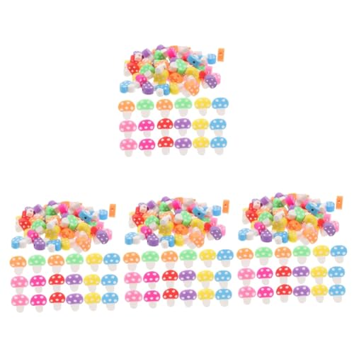 Uonlytech 4 Sätze Polymer Clay Pilzperlen Spacer Beads Für Diy Schmuckherstellung Bastelzubehör Für Projekte 200 Stück * 4 von Uonlytech