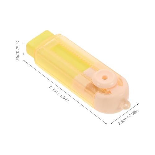 Uonlytech 4 Sätze Schiebelöscher Für Retractable Erasers Und Helllila Für Prüfungen Und Notizen Praktische Und Bequeme Radierer Für Bürobedarf 4 Stück * 4 von Uonlytech