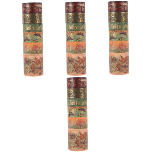 Uonlytech 4 Sätze Schmetterlingsklebeband Papier Vintage Junk Journal Paper Klebeband Für Scrapbooking Farbe Verpackung Farbiges Band Scrapbook-klebebänder Selber Machen 6 Rollen * 4 von Uonlytech