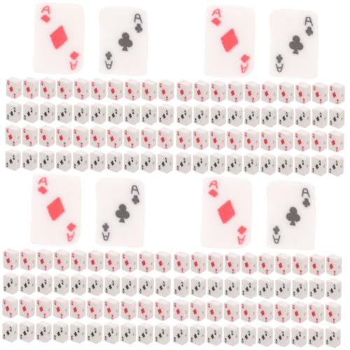 Uonlytech 4 Sätze Spielkartenperlen Basteln Perlen Für Schmuckhersteller Runden Perlenabstandshalter Für Die Schmuckherstellung Abstandsperlen Schmuckherstellung Polymer-ton 100 Stück * 4 von Uonlytech