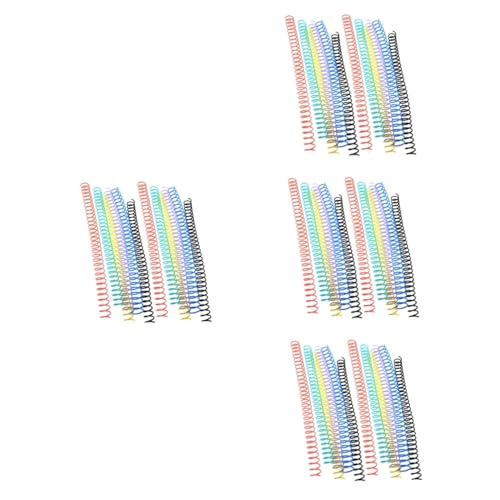 Uonlytech 4 Sätze Spulenbuch Binderücken Aus Draht Bindung Aktenordner Kreise Spiralen Zum Binden Von Notizbüchern Loseblatt-notizblockringe Spiralförmige Bindespule Plastik 12 Stück * 4 von Uonlytech