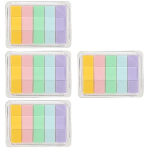 Uonlytech 4 Sätze Sticky Index Tabs Selbstklebende Lese Markierungen Index Sticker für Schule Büro und Zuhause Praktische Lesehilfen Lesezeichen und Notizen von Uonlytech