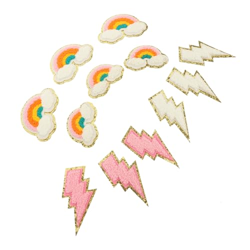 Uonlytech 4 Sätze Teiliges Regenbogen Stickpatches Diy Stoffaufnäher Für Kindergeburtstag Zum Bügeln Oder Nähen Hochwertigem Zum Verzieren Von Kleidung Taschen Und Mehr 12 Stück * 4 von Uonlytech