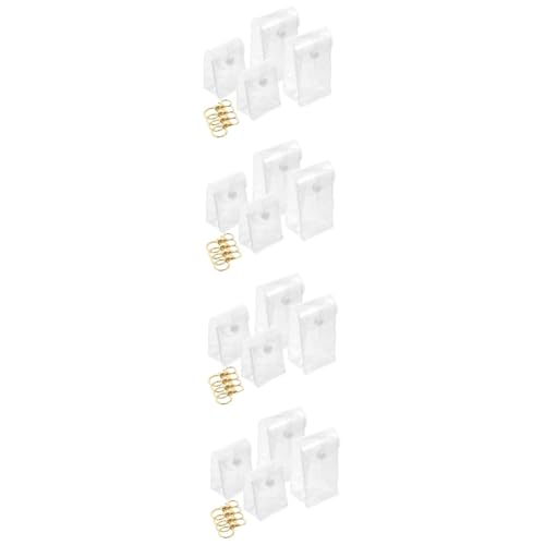 Uonlytech 4 Sätze Teiliges Transparente Mini Aufbewahrungstaschen Für Lippenstift Kosmetik Mit Schlüsselanhänger Pvc Organizer Für Schmuck Taschen Und Sammlerstücke Für Reisen 4 Stück * 4 von Uonlytech