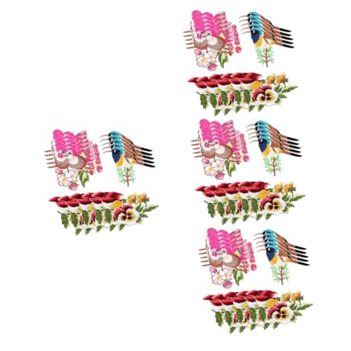 Uonlytech 4 Sätze Vogel Stickpatches Diy Kleidung Aufnäher Für Textile Dekoration Für Reparatur Und Verschönerung Von Kleidung Sicher Und Langlebig 15 Stücke * 4 von Uonlytech