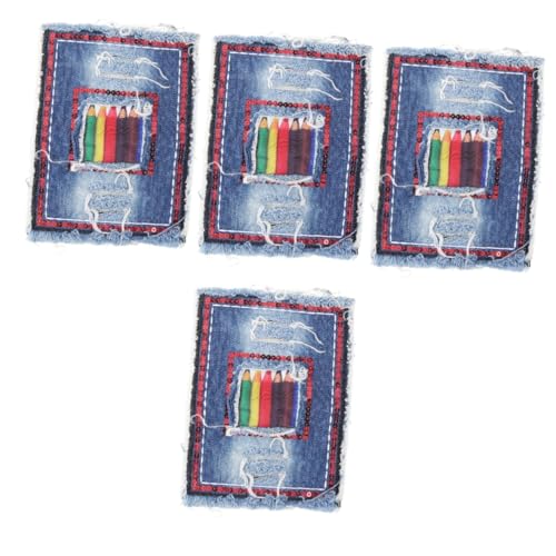 Uonlytech 4 Stück DIY Jeans Flicken Aufbügeln Große Denim Patches für Kleidung Selbstklebende Reparaturflicken für Hosen Kniestellen und Ellbogen Einfache Anwendung ohne Hochwertige von Uonlytech
