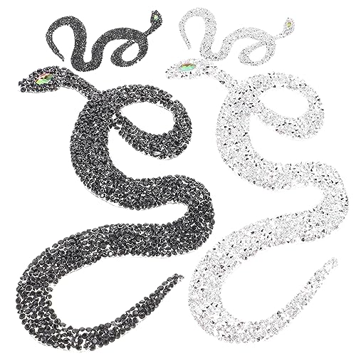 Uonlytech 4 Stück Diamond Hot Patch schlangenförmige Flecken geformt Schlangenstickerei Perlen für kleider kreativer schlangenförmiger Aufnäher Taschenreparaturflicken Harz Uonlytech 4 Stück Diamond Hot Patch schlangenförmige Flecken geformt Schlangenstickerei Perlen für kleider kreativer schlangenförmiger Aufnäher Taschenreparaturflicken Harz von Uonlytech