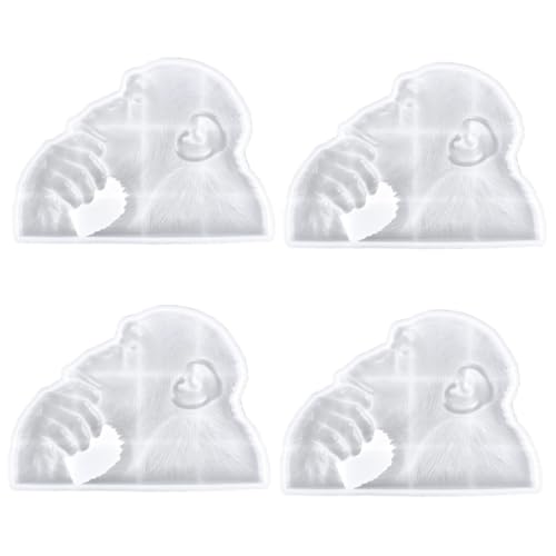 Uonlytech 4 Stück Flexible Silikonform Gorilla Diy Gießform für Bastelprojekte Hochwertige Langlebige Silikonmould für Präzise Gorilla Dekorationen für und Bastelarbeiten Uonlytech 4 Stück Flexible Silikonform Gorilla Diy Gießform für Bastelprojekte Hochwertige Langlebige Silikonmould für Präzise Gorilla Dekorationen für und Bastelarbeiten von Uonlytech