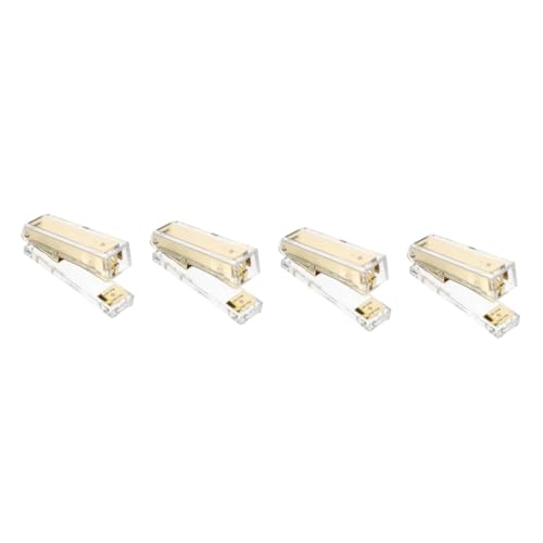 Uonlytech 4 Stück Hefter Bürowefter Hefte Für Schreibtisch Büromaterial Für Den Schreibtisch Ästhetisches Briefpapier Heistebürovorräte Acryl Golden Uonlytech 4 Stück Hefter Bürowefter Hefte Für Schreibtisch Büromaterial Für Den Schreibtisch Ästhetisches Briefpapier Heistebürovorräte Acryl Golden von Uonlytech