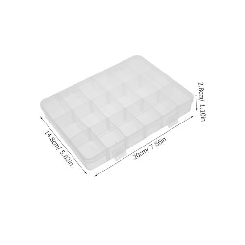 Uonlytech 4 Stück Kunststoff Sortierbox mit Verstellbaren Fächern Transparente Aufbewahrungsbox für Schrauben Perlen Angelzubehör Bastelmaterial und Kleine Teile Langlebig und Vielseitig von Uonlytech